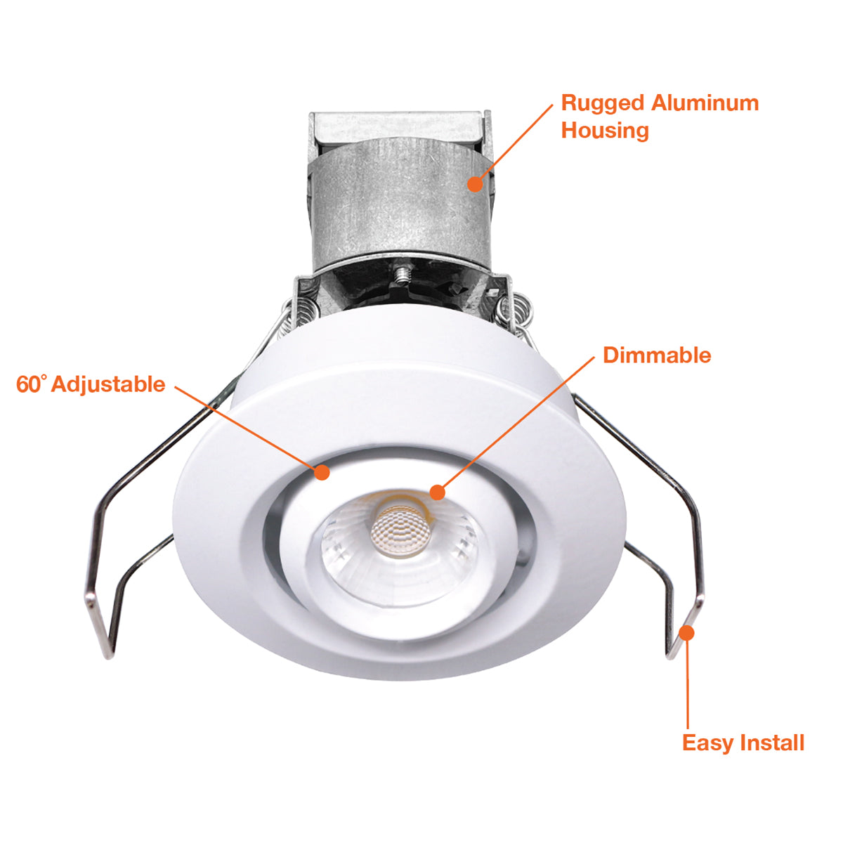 1 LV Round Gimbal Downlight: Mini-Line