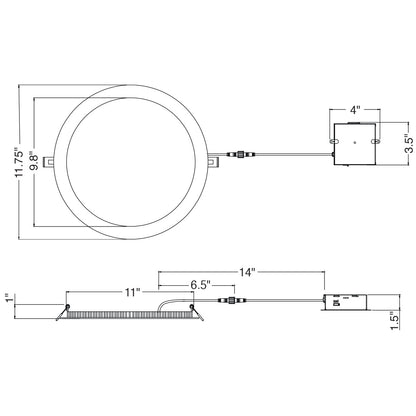 10 Round Slim Panel Wafer 0-10