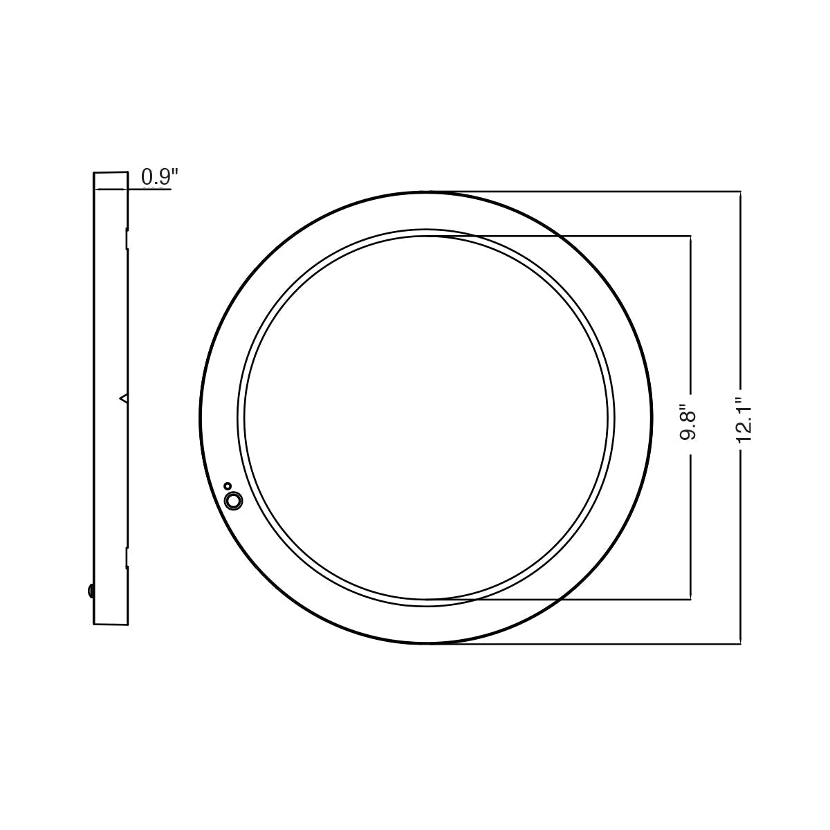 12 Surface Mount Round: Slim-Line