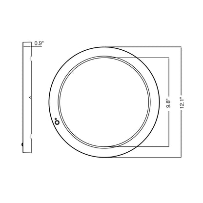12 Surface Mount Round: Slim-Line