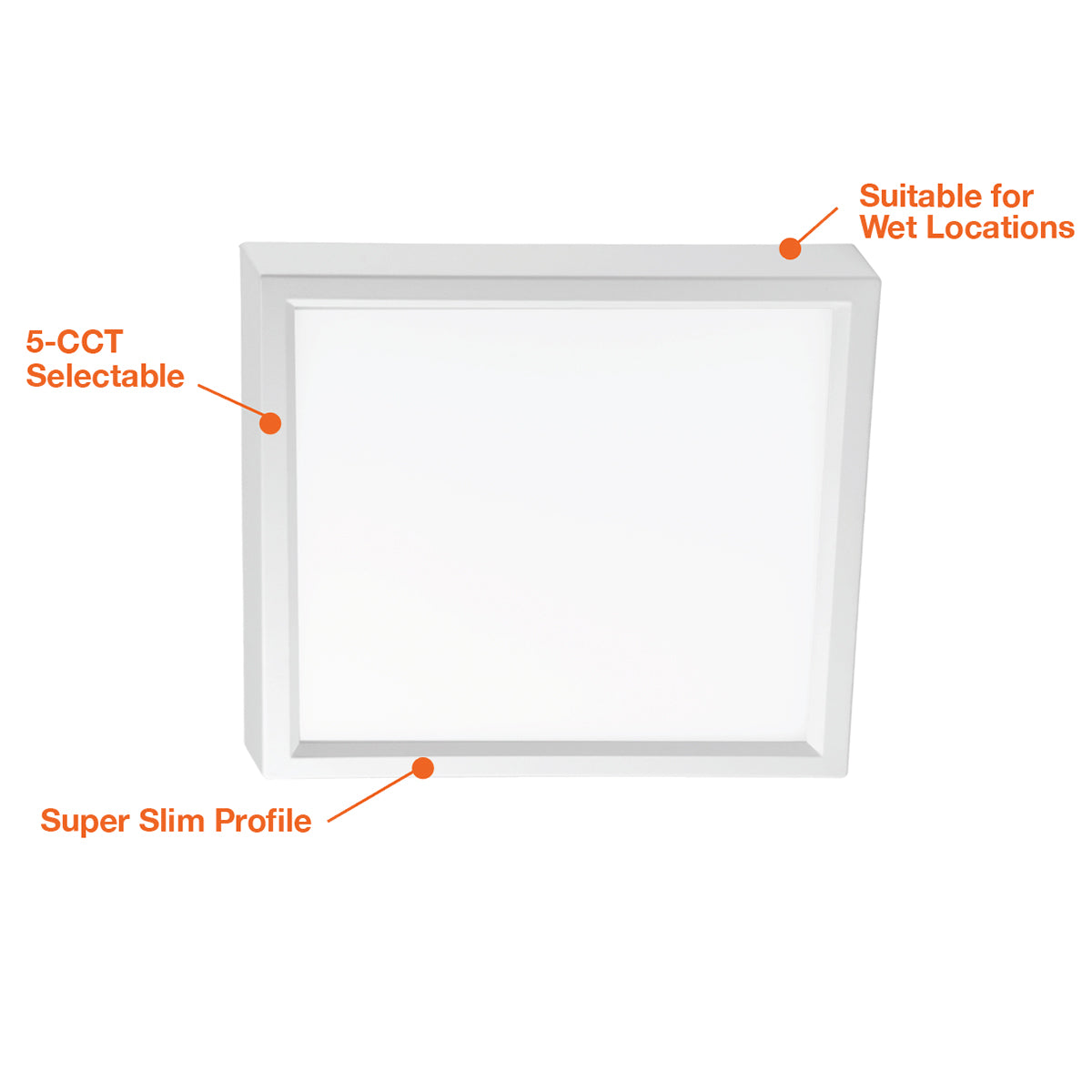 12 SlimLine Surface Mount Square
