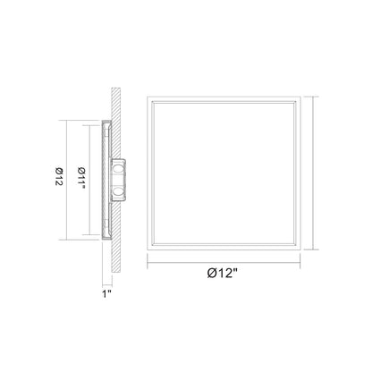 12 SlimLine Surface Mount Square